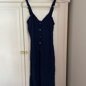 Aritzia Wilfred Midi Dress in Navy Blue Size Small